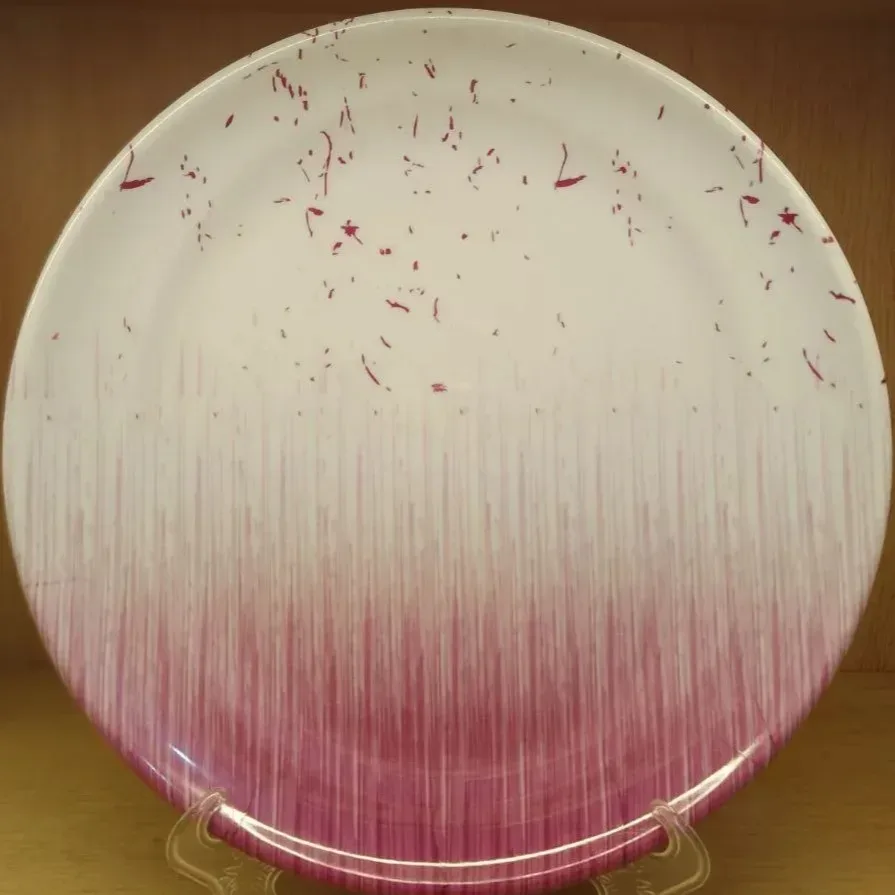 Pink Speckled Dinner Plate