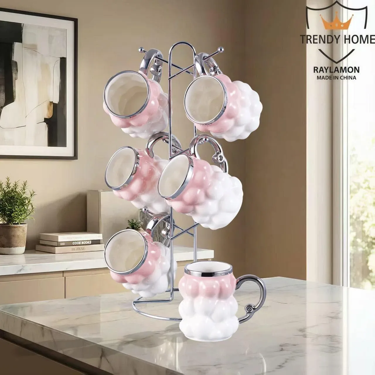 Bubble Ceramic Mug Set