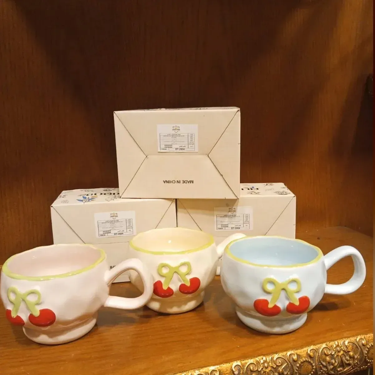 Ceramic Cherry Bow Mug