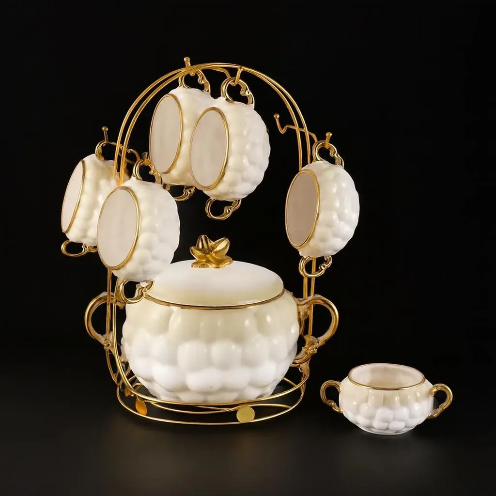 Ceramic Tea Set with Stand