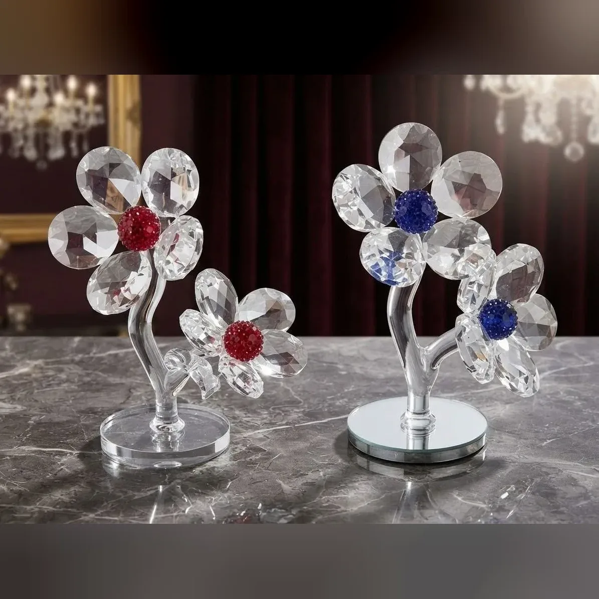 Crystal Flower Figurine