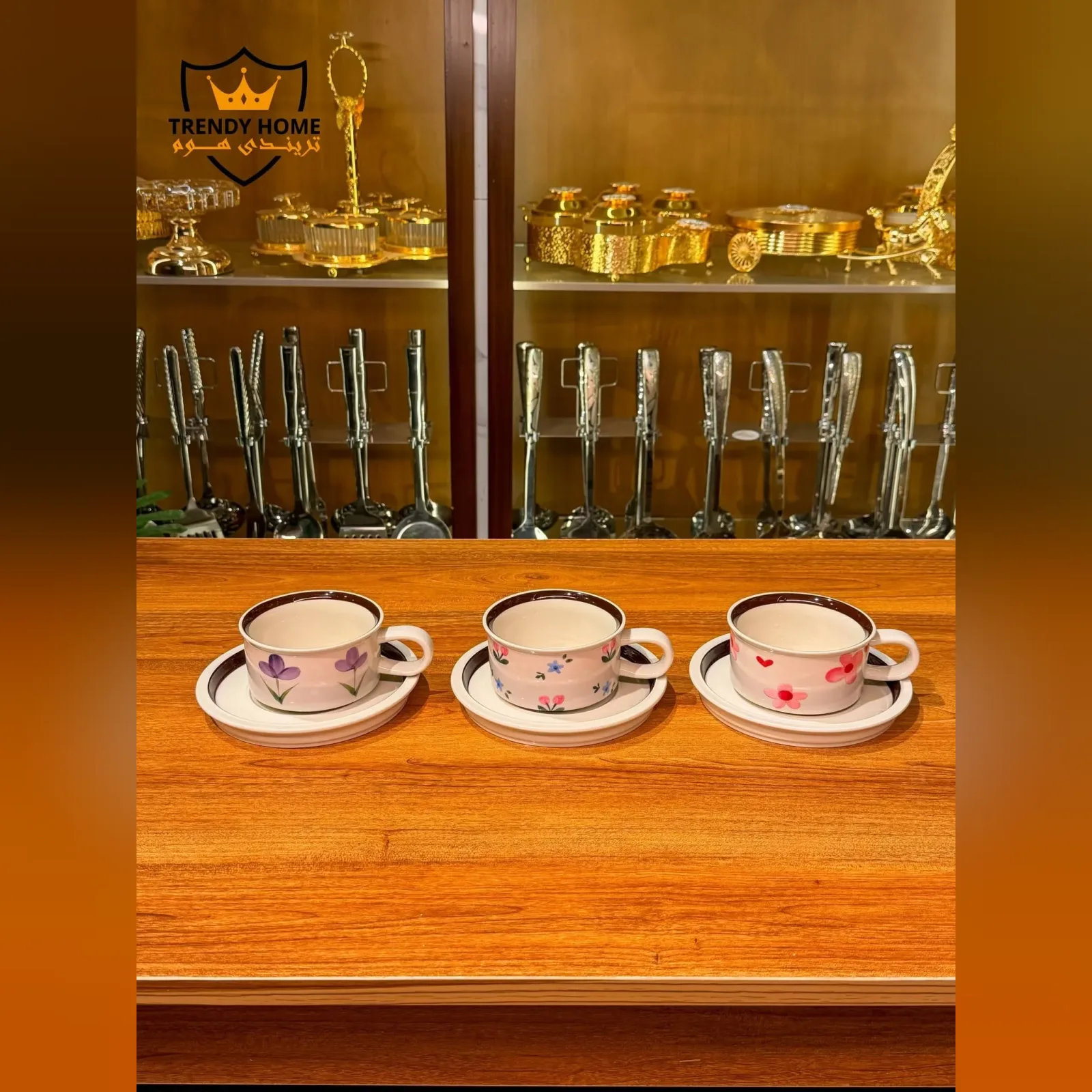 Floral Ceramic Tea Cups