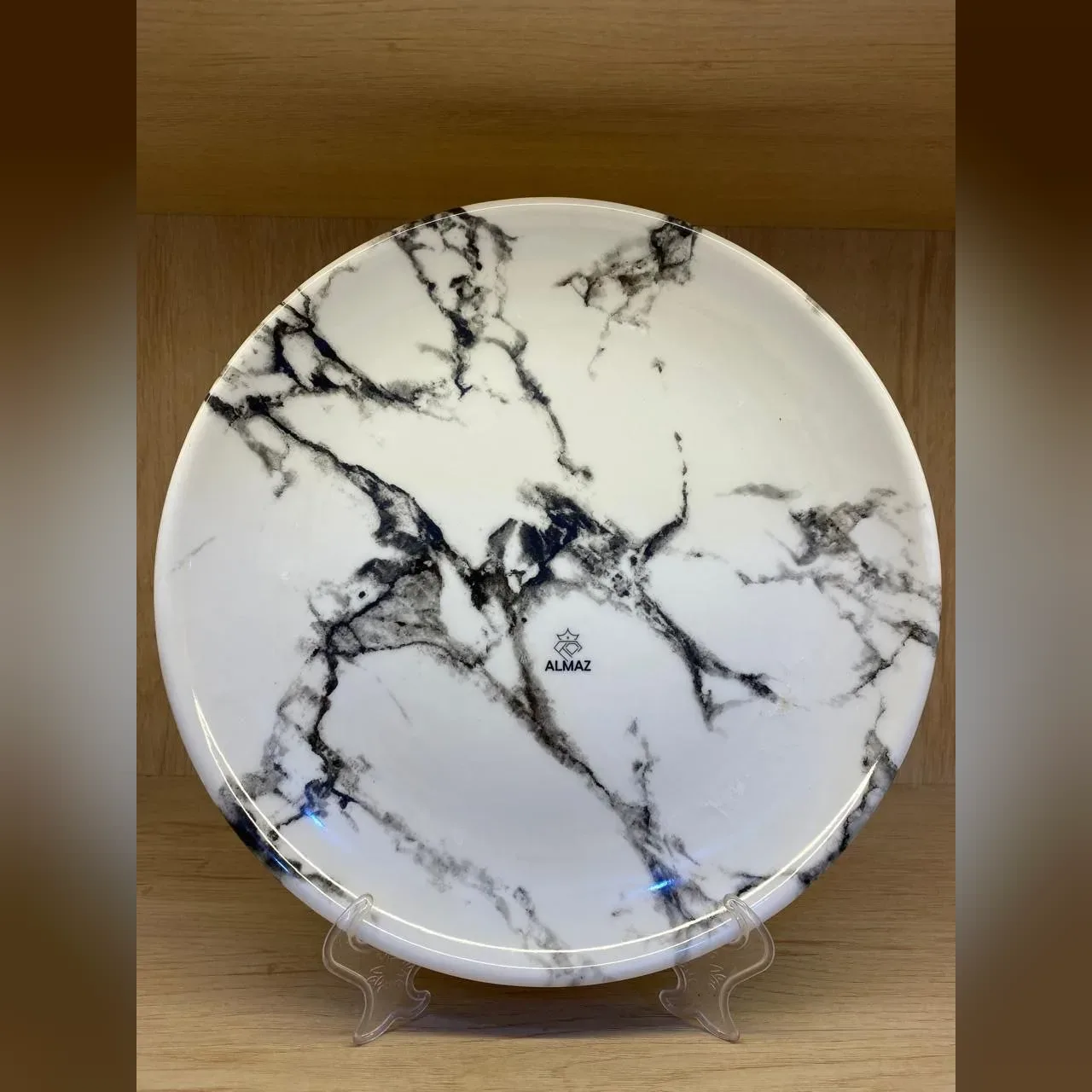 Marble Print Dinner Plate