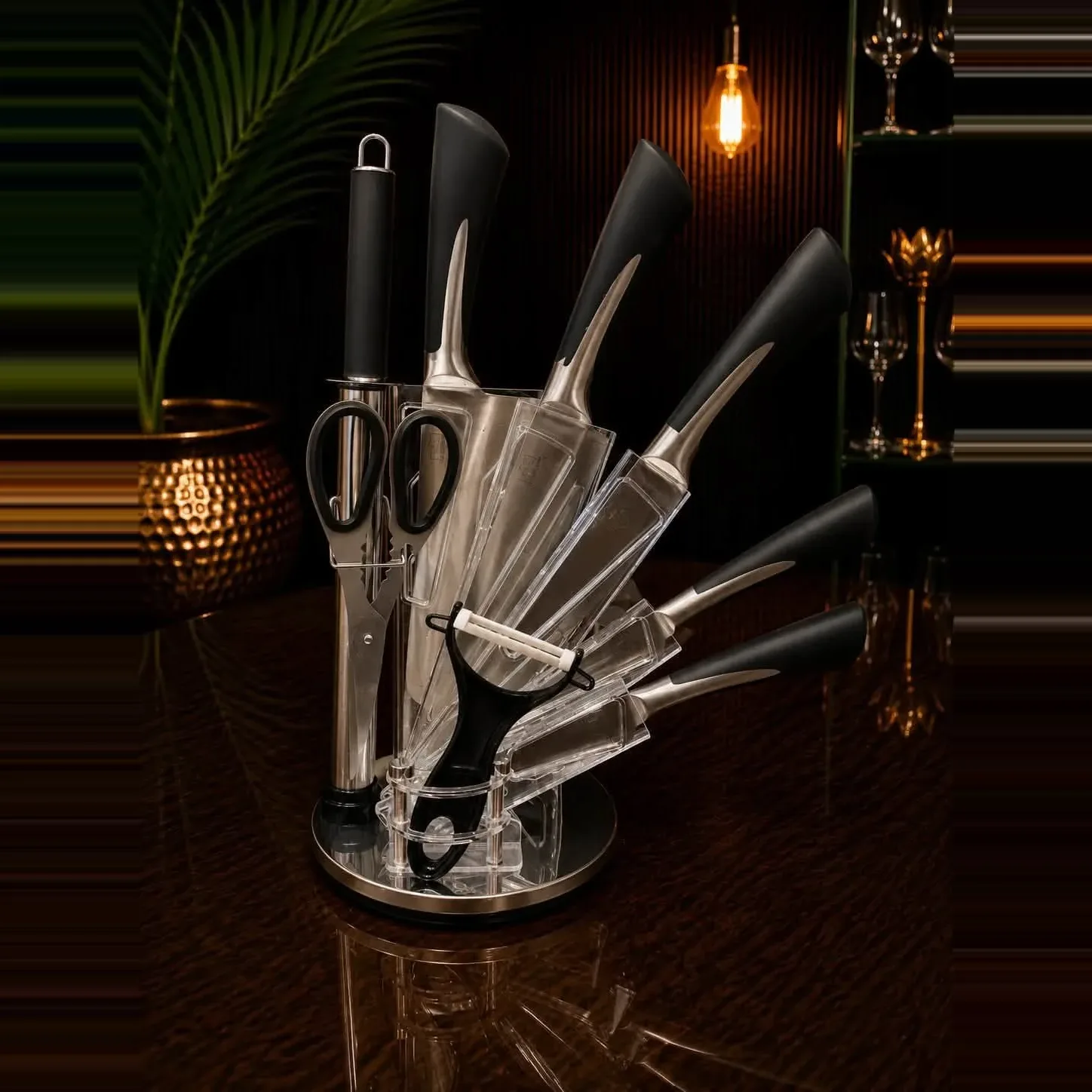 Kitchen Knife Set with Stand