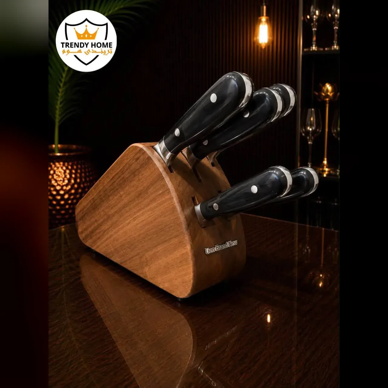 Kitchen Knife Set with Wooden Block