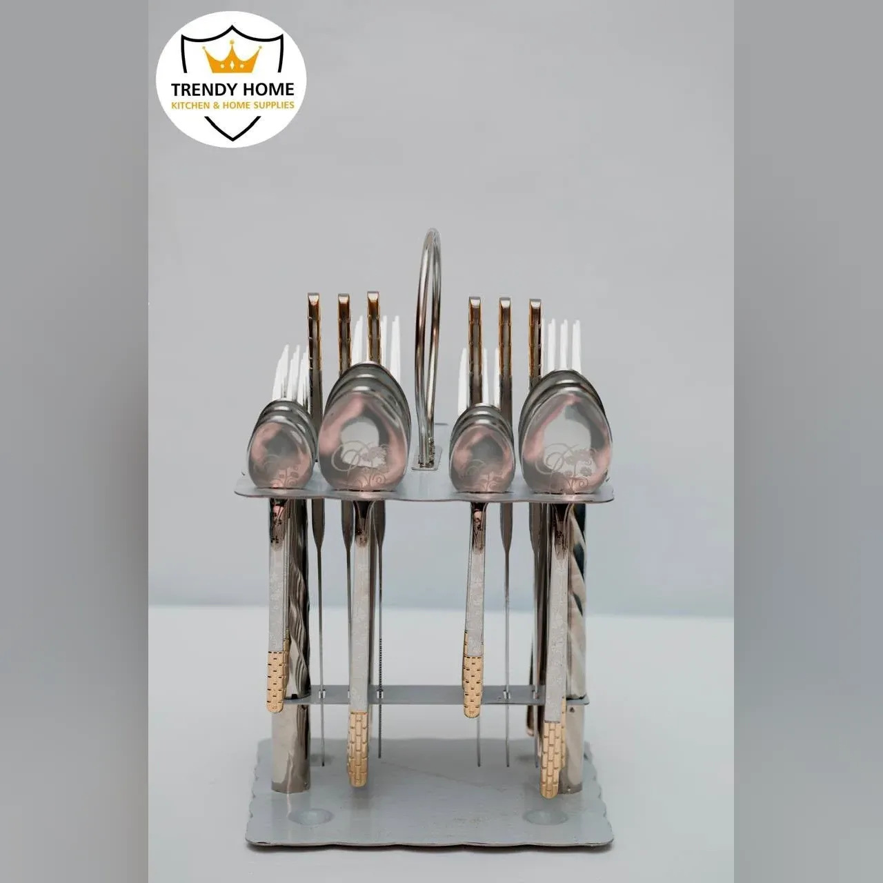 Stainless Steel Cutlery Set with Stand