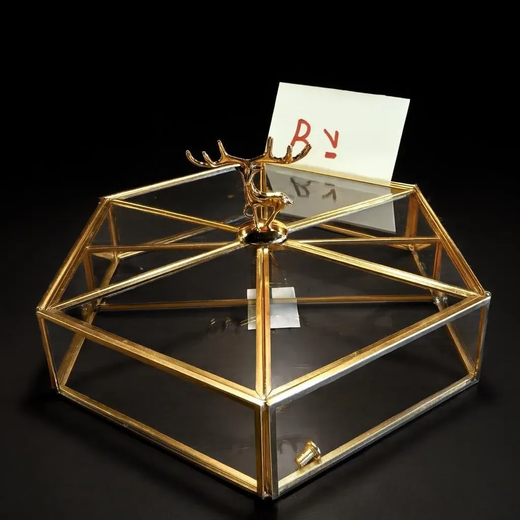 Gold Glass Hexagonal Serving Box