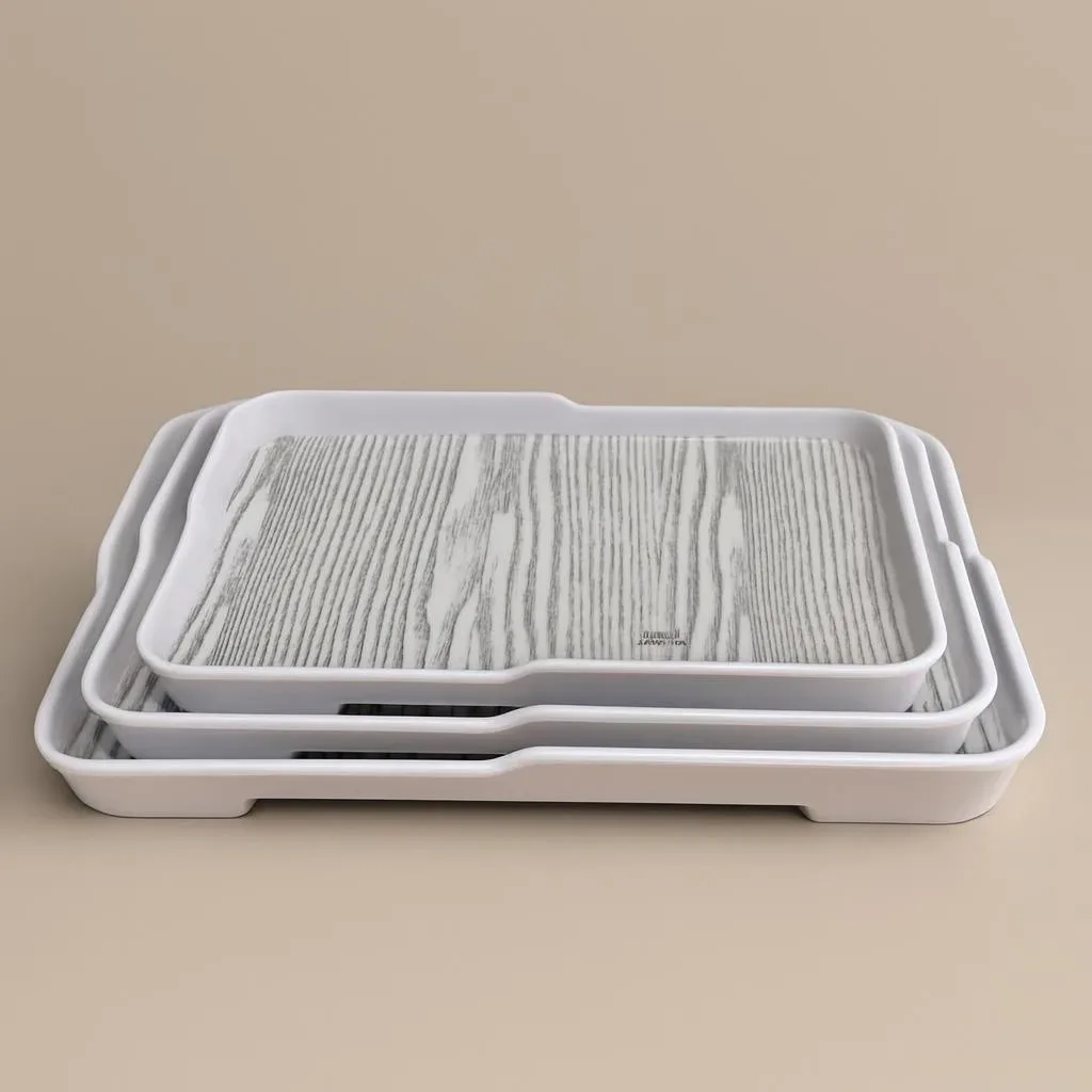 Nested Plastic Serving Trays Set