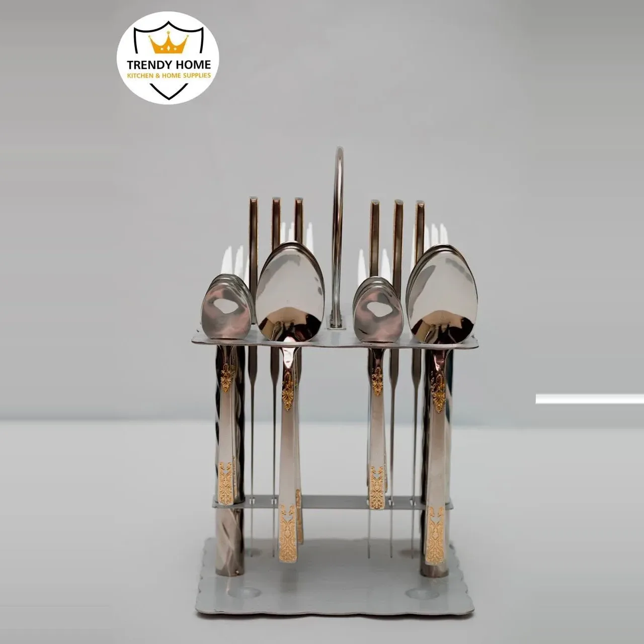 Stainless Steel Cutlery Set with Stand