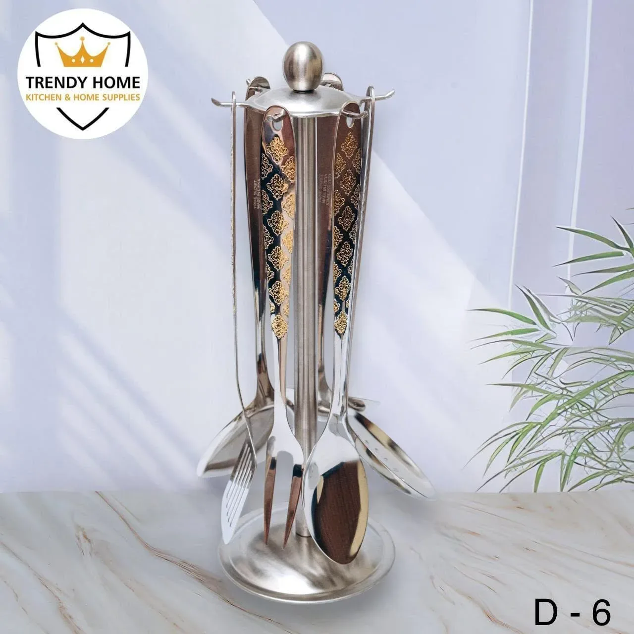 Stainless Steel Utensil Set with Stand