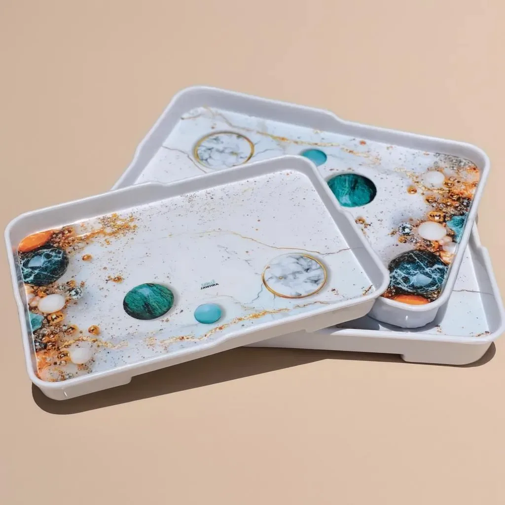 Marble Print Serving Trays