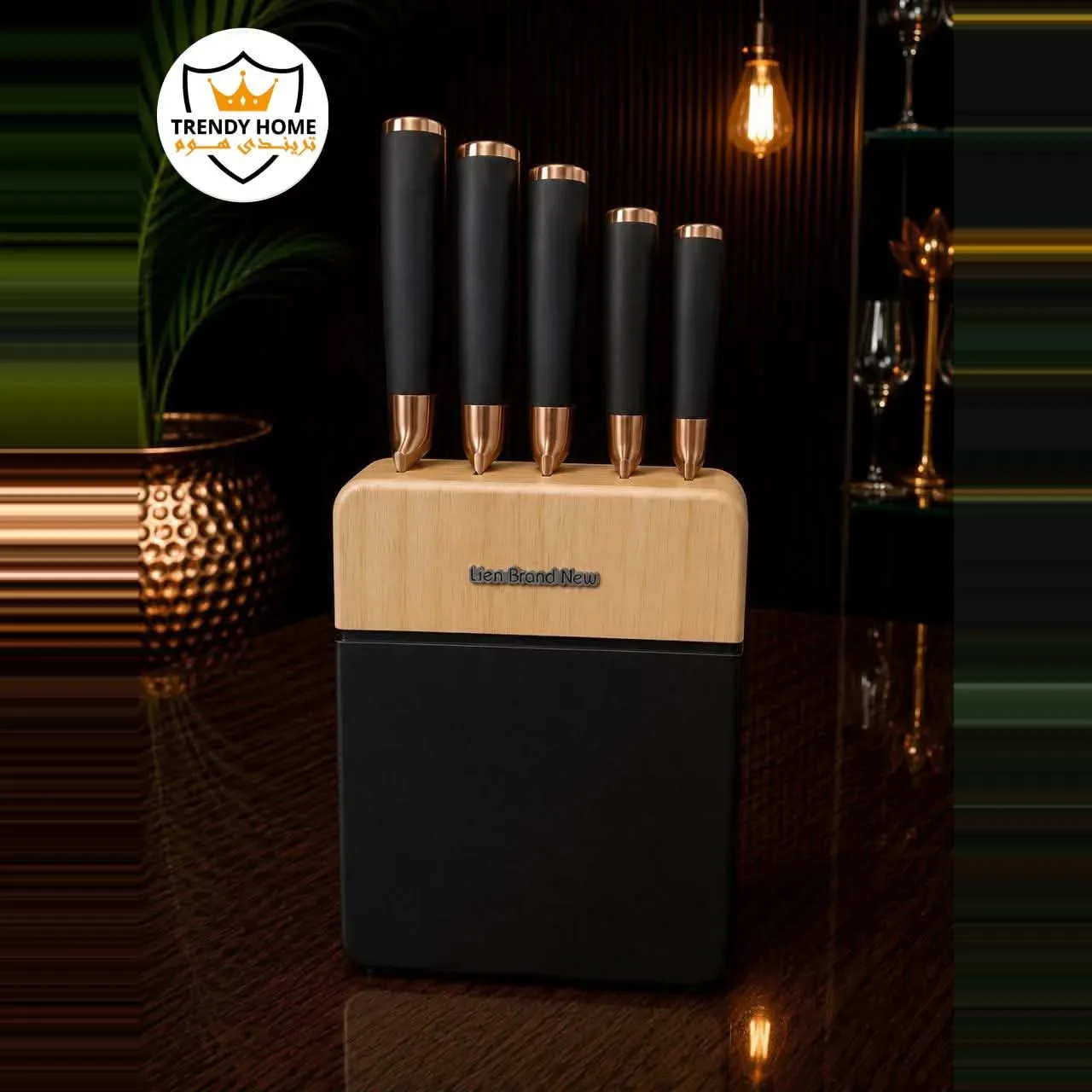 5-Piece Knife Set with Wooden Block