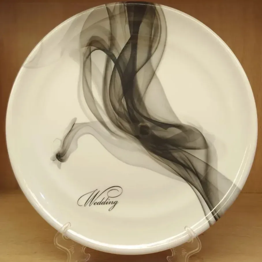 Smoke Design Ceramic Plate